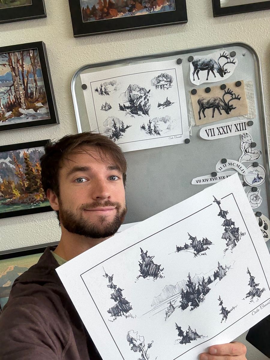 Alaska wildlife tattoo flash sheet — Cade Bennett, walk-in tattoos AK Tattoo Anchorage