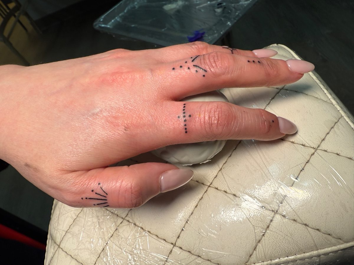 Finger dot work tattoos — Cade Bennett, small tattoos Anchorage Alaska AK Tattoo